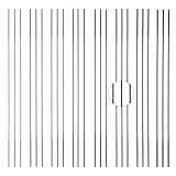 24 Stück Laubsägeblatt 130mm Spirallaubsägeblätter, Dekupiersägeblätter Nr. 1/2/3/4/5/6/7/8, Kohlenstoffstahl Laubsäge Scrubsägeblätter für Holz Kunststoff Metall