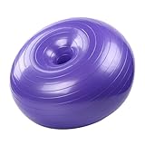 SOIMISS Anti Burst PVC Fitnessball Verdickter Gymnastikball für Yoga Pilates Balance Rutschfester Aufblasbarer Donut Ball mit Luftpumpe Stabilitäts Gleichgewichtsübungen für Zuhause und