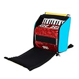 Akkordeon Tasche, 37x30cm/14,57x11,81 Zoll Wasserdichtes Oxford Gewebe Akkordeon Rucksack Rutschfeste Stoßfester Gummi Akkordeontasche Mit Gepolstertem Schultergurt Für Musik Keyboard Zubehör