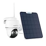 Reolink Erste 4K Solar Überwachungskamera Aussen Akku, Argus PT Ultra + 6W Solarpanel, 2,4&5GHz WiFi, Standalone, Solar WLAN Kamera Outdoor mit 8MP UHD Farbnachtsicht, KI-Erkennung, Keine Monatsgebühr