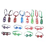 ERINGOGO 16 Stück Haustier Fliegen Zubehör Haustierbedarf Bandanas Hundezubehör Inkl Hundeschleife Bandana Krawatte Feiertags Hunde Party Dekorationen Gewebtes
