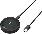 auvisio Konferenzmikro: Omnidirektionales 360°-Kondensator-Konferenzmikrofon, USB C, PC & Mac (Tischmikrofon, Mikrofone, Konferenztelefon)