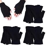 CPRNQY 3 Paare Fingerlose Handschuhe Herren, Fingerlose Handschuhe, Fingerlose Handschuhe Damen, Handschuhe Ohne Finger Arbeiten Camping Wandern Laufen Radfahren Fahren für Herren und Damen