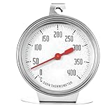 Backofenthermometer,0~400 ℃ Ofenthermometer,Ofenthermometer Für Backofen,Backofenthermometer Innen,Fleischthermometer Backofen,Backthermometer mit großem Zifferblatt zum Backen BBQ & Kochen