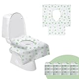 Surplex Einweg Toilettenauflage Toilette Auflage, Universal Toilette Liners Unabhängige Verpackung für Hotel Outdoor Reisen Universal (Vierblättrige Klee-20)