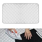 Bügelmatte, Bügelunterlage für Tisch Bügelbrett Klein, Reise Bügelbrett Unterlage, 48 x 85cm Bügelkissen Tragbares, Faltbares Baumwolle Hitzebeständige Bügeldecke zum Bügeln mit Dampf Auf Dem Tisch