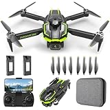 Drohne mit Kamera 4K für Kinder mit Bürstenlose Motor, RC Drone Quadcopter mit WiFi Übertragung, 38 mins Lange Flugzeit, Anfänger Drohne Spielzeug Geschenke für Jungen Mädchen (Black)