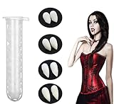 BOBOZHONG Vampir Fangs,4 Paar Vampirzähne Vampir Zähne Kostüm 4 Größe Fangs Gefälschte Zähne,Halloween zähne,Gefälschte Zahnersatz für Cosplay Party Requisiten Weihnachten Halloween Zähne