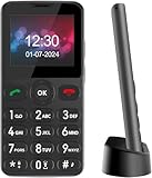 Melefon Seniorenhandy mit großen Tasten,2.2 Zoll Farbdisplay,einfach zu bedienen,Ohne Vertrag Handy für Senioren | SOS-Taste | FM Radio | Torch |1000mAh Batterie mit Ladestation (Schwarz)