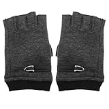 FUNOMOCYA Thermohandschuhe Halbfinger Warme Fingerlose Fahrradhandschuhe aus Fusselfreiem Material rutschfest für Kaltes Wetter Outdoor Sport Autofahren Herbst Winter