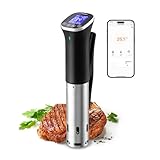 Sous Vide, Sous Vide Stick ISV-300W WLAN Professioneller Küchenroner, 0-90℃ Niedertemperaturgaren | APP-Rezepte, IPX7 wasserdicht, ±0,1 °C präzise und konstante Temperatur