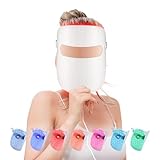 LED-Lichttherapie Maske für das Gesicht, leichte 7-1-Farben-LED-Gesichtspflegemaske mit Lichttherapie, Anti-Aging Gesichtsbehandlung, Hautpflegemaske für zu Hause,USB…