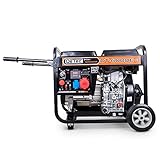 Diesel Stromerzeuger 5,5kW 230V & 400V | Notstromaggregat mit E-Start und Seilzug | 3-Phasen Dieselaggregat 5500W | Stromgenerator Starkstromm
