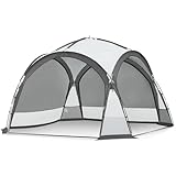 Kuppel-Pavillon mit Seiten, tragbar, für 6–8 Personen, wasserdicht, 2000 mm, LSF 50+ UV-Sonnenschutz