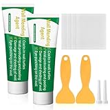 100g Wandreparaturcreme x2,Reparaturspachtel,Fertige Spachtelmasse,Innen Reparatur,1X Tüllen und 2X Schleifpapier,Effektiv Ausbessern von Bohrlöchern und Füllen von Rissen, Löchern,weiß