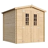Gartenhaus Holz - Geräteschuppen Holz - Gerätehaus B216xL206xH216 cm/ 3.53 m2 - Fahrrad Schuppen - Gartenhäuser & aufbewahrung Wasserfestes Dach TIMBELA M343C