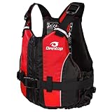 Owntop Schwimmhilfe Erwachsene, Schwimmjacke aus Schaumstoff mit Schrittgurt und Innentasche Unisex, Auftriebsweste für Sup Kajak Angeln Segeln Kanu - Rot XS/S
