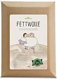 Fettwolle von dreikraut - Babypflege – mit extra viel Lanolin - kontrolliert biologische Tierhaltung, Schurwolle aus Deutschland, Wanderwolle, Rohwolle