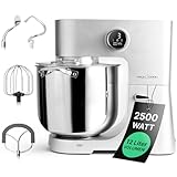 ProfiCook® Küchenmaschine mit XXL 12L Schüssel | Knetmaschine mit 2500W Longlife-Profi-Motor | Metallgetriebe und LED-Display | Food Processor für bis zu 8,5 kg Teig |13 Geschwindigkeiten | PC KM 1254