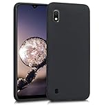 kwmobile Hülle kompatibel mit Samsung Galaxy A10 Hülle - weiches TPU Silikon Case - Cover geeignet für kabelloses Laden - Schwarz matt
