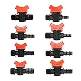 USMCPQVXN Spritzwasseranschluss Gartenarmatur 1/2 3/4 Außenpaar 3/8 1/2 3/4 1 Zoll Gartenschlauch Bewässerung Mini-Ventil Widerhaken Steuerventil Kran Schnellverbinder 1/1I2 bis 20 mm