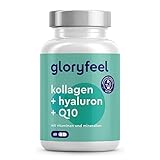 Kollagen + Coenzym Q10 + Hyaluronsäure - Premium: Marine Collagen - Mit Zink, Magnesium, Vitamin B12, D3, A & C - 60 Kapseln - Laborgeprüft, hochdosiert ohne Zusätze in Deutschland hergestellt