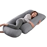 SHANNA Schwangerschaftskissen Seitenschläferkissen Stillkissen U Förmiges XXL Stützkissen 70 * 145CM Gross Körperkissen mit Abnehmbarem und Waschbarem Bezug, U-Form Pregnancy Body Pillow