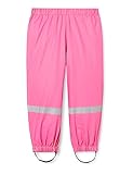 Playshoes Matschhose Regenlatzhose Fleece-Futter Unisex Kinder Wind- und wasserdichte Regenhose Regenbekleidung, pink Bundhose, 128