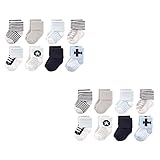 In-Ear Ohrhörer Luvable Friends Unisex Babysocken für Neugeborene und Babys, Pink Scroll 12er-Pack, 0-6 Months”