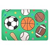 132 cm L x 86 cm B Magic Ball Big Game Fußball Korb Ball Grün Druck Extra Groß Wiederverwendbar Töpfchentraining Urinierunterlage Wasserdicht Waschbar Matratzenauflage Tragbare Auflage für Baby