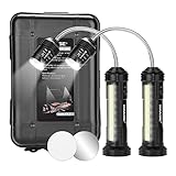 IMAGE Grill Licht 2 Stück magnetische Grilllampe mit Seitenleuchte 360° drehbare LED Beleuchtung für Barbecue Picknick Outdoor