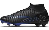 Nike Herren Zoom Vapor 15 Academy Fg/Mg Fußballschuh, Black Chrome Hyper Royal, 40.5 EU