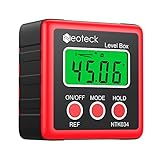 Neoteck Digitaler LCD Winkelmesser Neigungsmesser Inklinometer Wasserdicht Bevel Box Winkelmessgerät - Rot