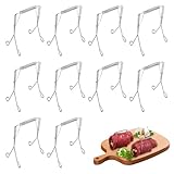 10 Stück Rouladenklammern aus Edelstahl Wiederverwendbar,Rouladenbinder,Rouladennadeln,Edelstahl Roladenklemmen,Kohlrouladen klammern zu Rouladennadeln Rouladenspieße Kohlrouladen Klammern