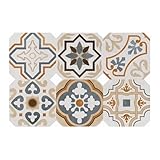 YUCHUANGYE Fliesenaufkleber 6pc Fliesenaufkleber Keramik Abnehmbare Tapete Selbstklebende Fliesenaufkleber Fliesen Folie(A)