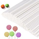 200 Stück Cake Pop Stiele,Cake Pop Stiele Aus Papier,Weiße Lollipop Sticks,Papier Lollipop Sticks,Mini Lutscher Papierstäbchen für Lutscher, Bonbons, Kuchen, Kekse und Desserts 10cm×3.5mm