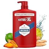 Old Spice Whitewater 3-in-1 Duschgel und Shampoo für Männer, 1L, langanhaltender, frischer Duft in Parfümqualität, Tiefenreinigung für Haare-Gesicht-Körper, sanftes Hautgefühl