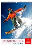 Snowboarden - coole Tage (Wandkalender 2025 DIN A4 hoch), CALVENDO Monatskalender