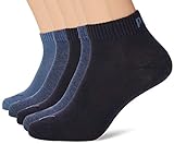 PUMA Unisex Puma Unisex Quarter Plain (5 Pack) Socks, Denim Blue, 39-42 EU