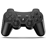 Diswoe Wireless Controller für PS3, Bluetooth Game Controller für PS3 Double Shock 6-Achsen Rechargable Remote Controller Gamepad mit Ladekabel für PS3