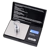 Taschenwaage Digitale Feinwaage, Mafiti 500g / 0,01g Goldwaage Grammwaage Münzwaage mit Tara Funktion 7 Einheiten und LCD-Display, Extrem Präzise Digitalwaage für Tabletten, Schmuck, Münzen