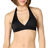 Amazon Essentials Damen Bikini-Badeanzug-Oberteil mit Leichter Unterstützung und gebundenem Neckholder (in Übergröße erhältlich), Verwaschenes Schwarz, 36