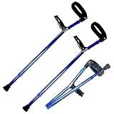 Verstellbare leichte Aluminium-Unterarmgehstützen mit schwenkbarer geschlossener Manschette und ergonomischen Griffen für Erwachsene, ideal für Mobilitätsunterstützung und Komfort