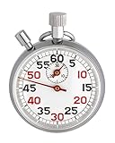 TFA Dostmann Mechanische Stoppuhr aus Edelstahl, 38.1022, zur Zeitmessung, für Sportarten (100m Lauf, Schwimmen, Sprints) geeignet