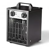 Briconess.com Elektrischer Heißluftgenerator, Leistung 2 kW, für Innenraumheizung, Höhe 35 cm, Breite 25 cm, Gewicht 3,8 kg