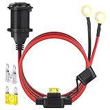 Dongge 1.2m Auto Zigarettenanzünder Steckdose Wasserdicht Marine Grade Auto Zigarettenanzünder 14AWG 20A 25A dapter für 12V/24V DC Auto Boot Motorrad