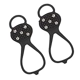 1 Paar Nonslip Ice Grippers Steigeis Mit 5/8 Zähnestahl Stehheben Traktionsstrecken Für Schuhe Und Stiefeluniversalien Stahlzähne Stimmbänder