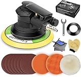 Autolcok 150mm Luft-Exzenterschleifer, pneumatische Handflächen-Autoschleifer für Holzpolierer, Metall und Karosseriearbeiten, Das-Schleifer, Dual-Action-Schleifer
