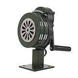 ECUTEE Handsirene Alarm Handkurbel Sirene 110dB Alarmsirene Manuell Handhebelbetätigung Aluminiumgehäuse Sirenen für Fabriken Schulen Küstenwachen Feueralarm Heim, Mit Fester Halterung