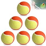GBKDQQ 6 Stück Tennisbälle: Tennisball Anfänger Tennis Training Balls Kinder Stage 3 Tennisbal Übungs Ball Orange Kinderbälle für Haustiere Sport Spiele für Kinder & Einsteiger